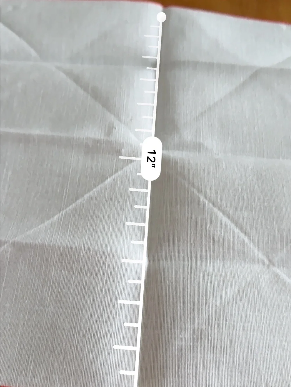 Set of 4 White Napkins with Orange Trim 12x12